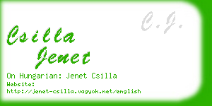 csilla jenet business card